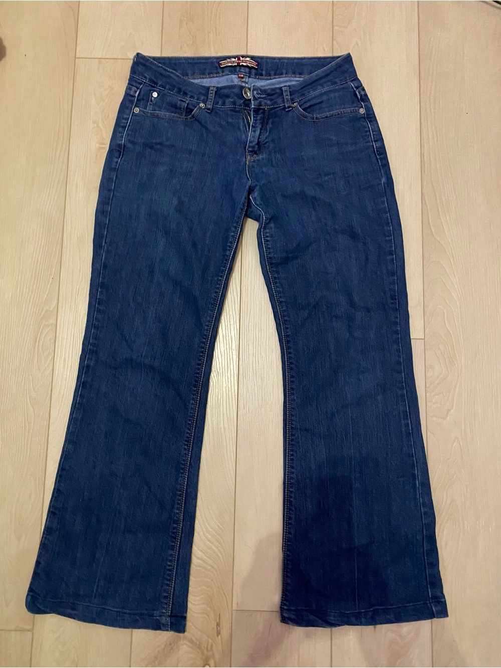 Makers of True Originals dark blue wide leg jeans